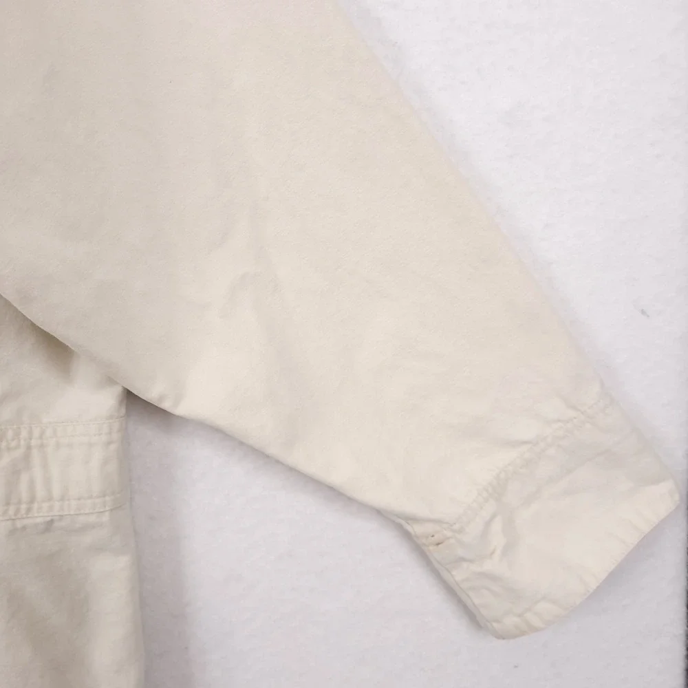 Vintage Eddie Bauer  Barn Chore Jacket Mens Large Ivory Field Travel Safari 90s